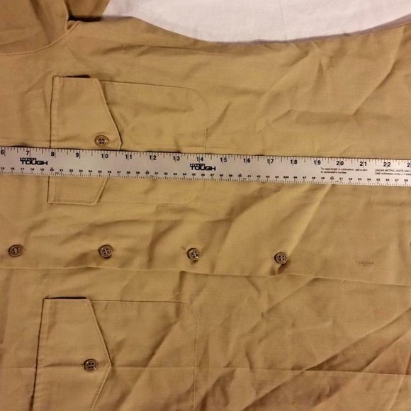 US MARINE PRIVATE E-2 16 KHAKI BUTTON DRESS UNIFORM SHORT SLEEVE SHIRT IH 00024 - Picture 4 of 13